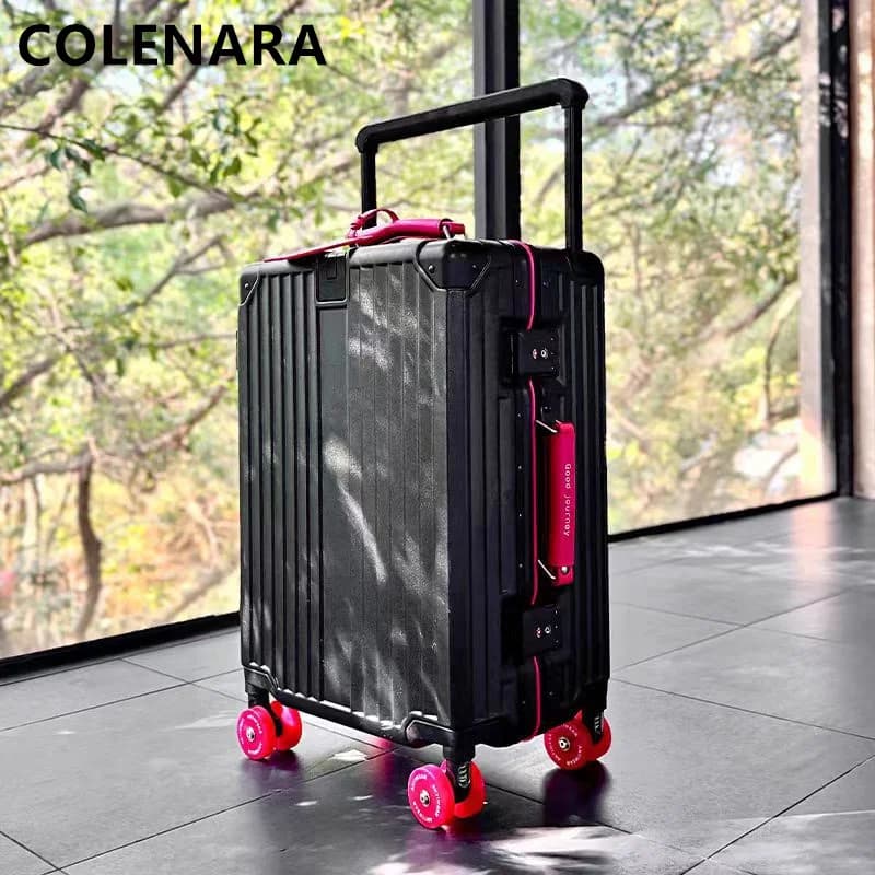 COLENARA Koffer Neue 20 "24" 26 "28" 30 Zoll Große Kapazität Trolley PC Boarding Box frauen Universal Rad Roll Gepäck