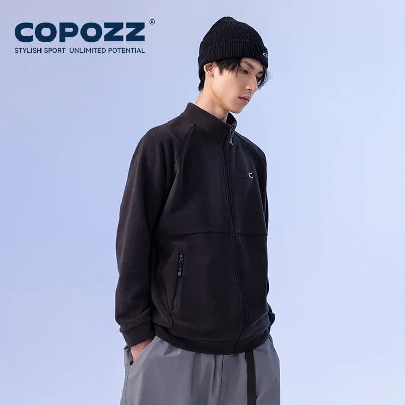 COPOZZ Winter Spring Warm Fleece Jacket Men Women Pure Color Sweatshirt Coats Outdoor Snow Ski Jacket Linner Female Adult