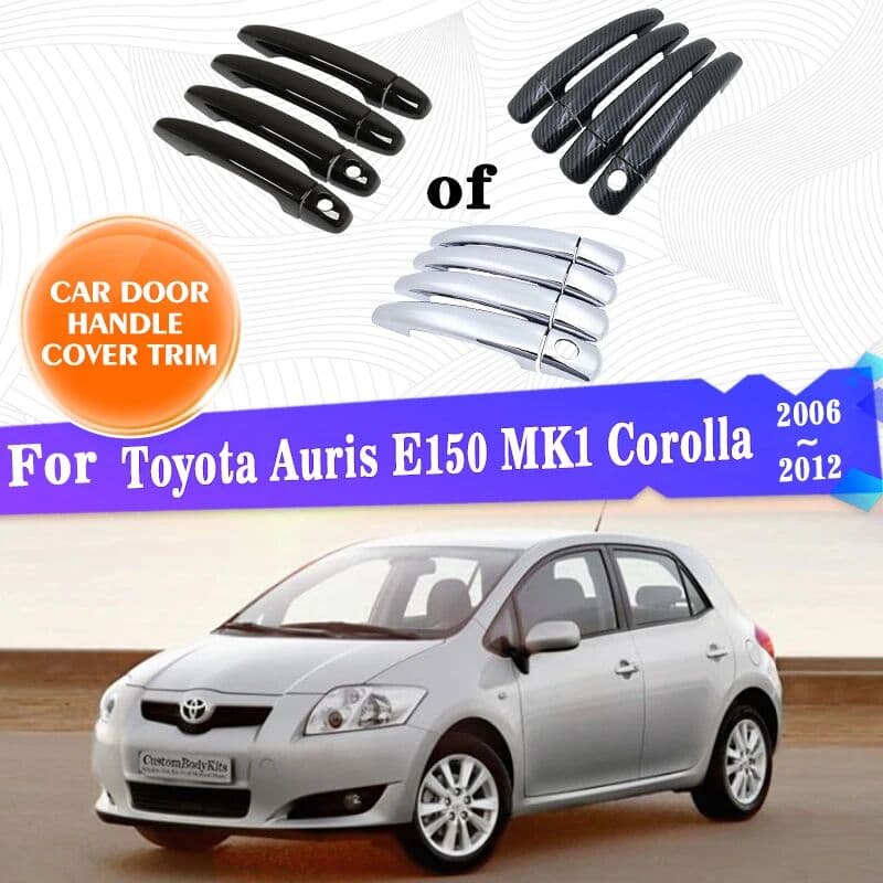 NONE Car Outer Door Handle Covers Trim For Toyota Auris E150 MK1 Corolla 2006~2012 Car Accessories Style Stickers Rustproof Catch Cap