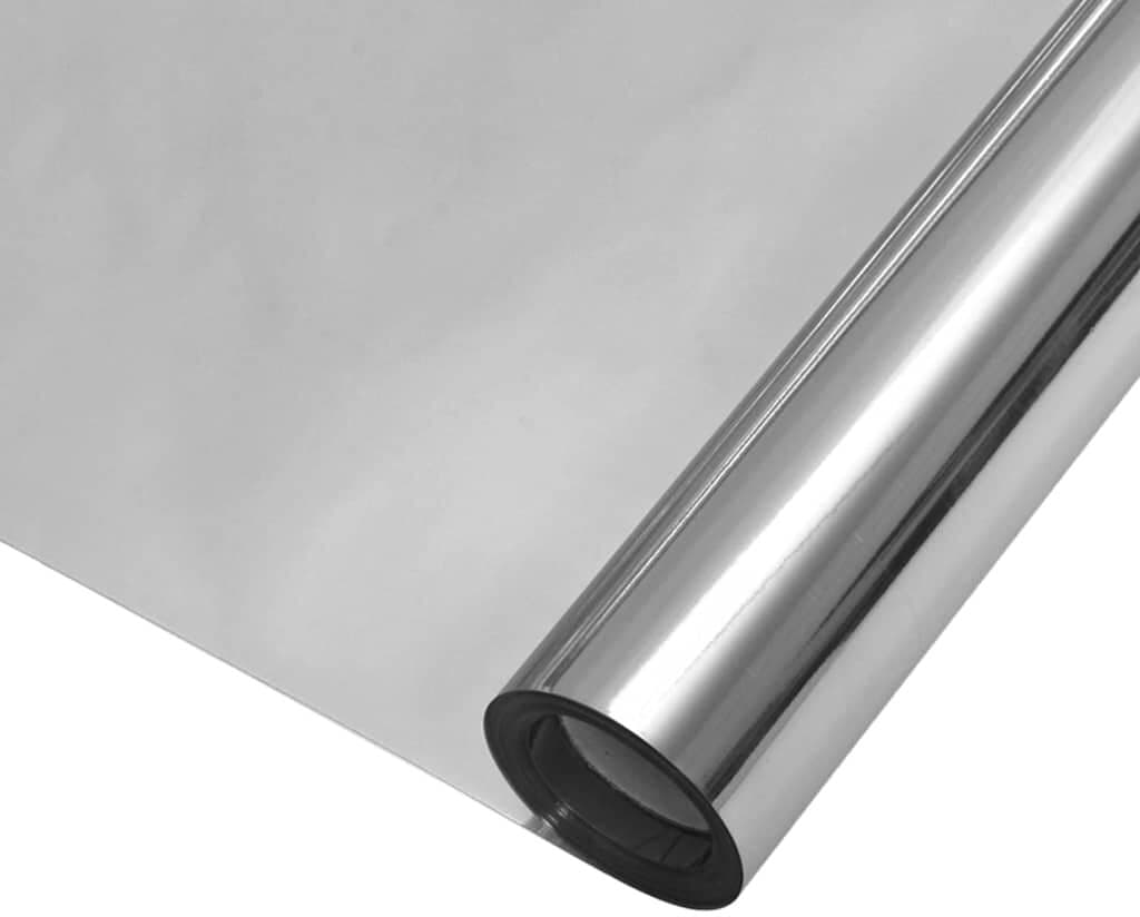 vidaXL Film solaire réfléchissant statique Argenté 90 x 2000 cm PVC