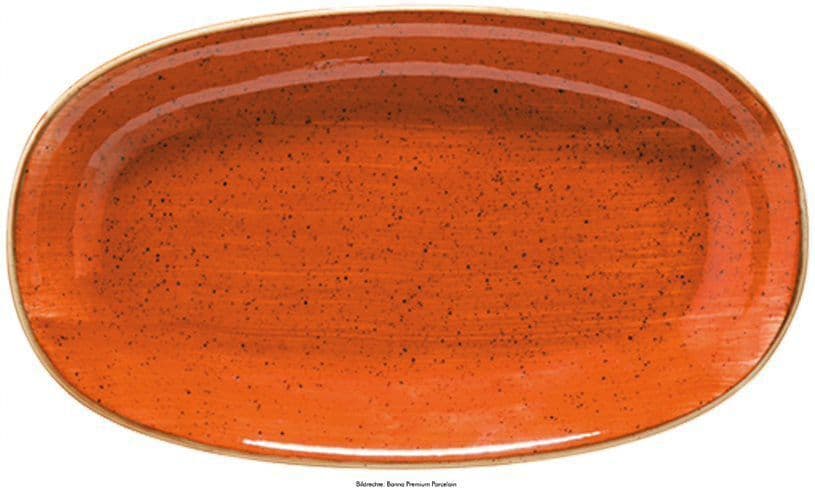 Bonna Piatto Ovale 24 x 14 cm Aura Terracotta Gourmet