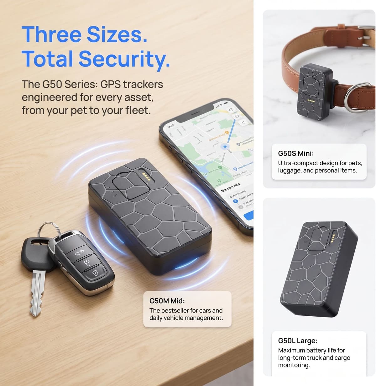 NONE 4G  Magnetic GPS Locator Car Position Tracker Asset Tracking Device Multi-size Anti Theft Real Time Location Free Mobile APP
