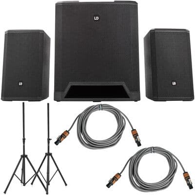 LD Systems Dave 18 G4X Stand Bundle Noir