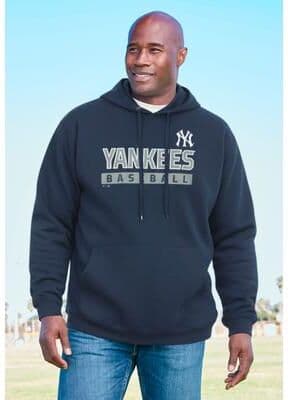Men's Big & Tall MLB Fleece Hoodie by MLB in Yankees (Size 3XL)