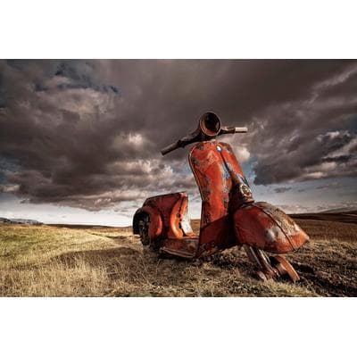 Fototapete PAPERMOON "Photo-Art TORSTEINN H INGIBERGSSON, VESPA", bunt, B:4,5m L:2,8m, Vlies, Tapeten