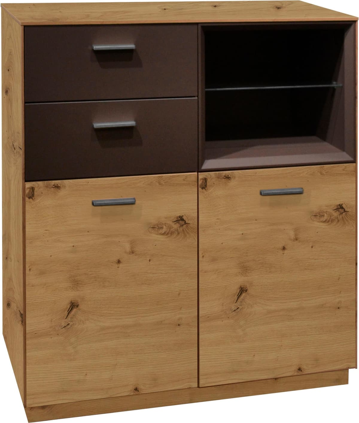 Kommode MÄUSBACHER "Frame", beige (asteichefarben, lava matt), B:99cm H:110cm T:41cm, Sideboards, Kommode, Breite 99 cm asteichefarben, lava matt B/H/T: 99cm x 110cm x 41cm