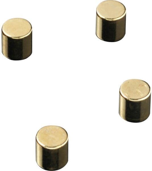 Naga Stærke Cylinder Magneter, 4 Stk., Guld