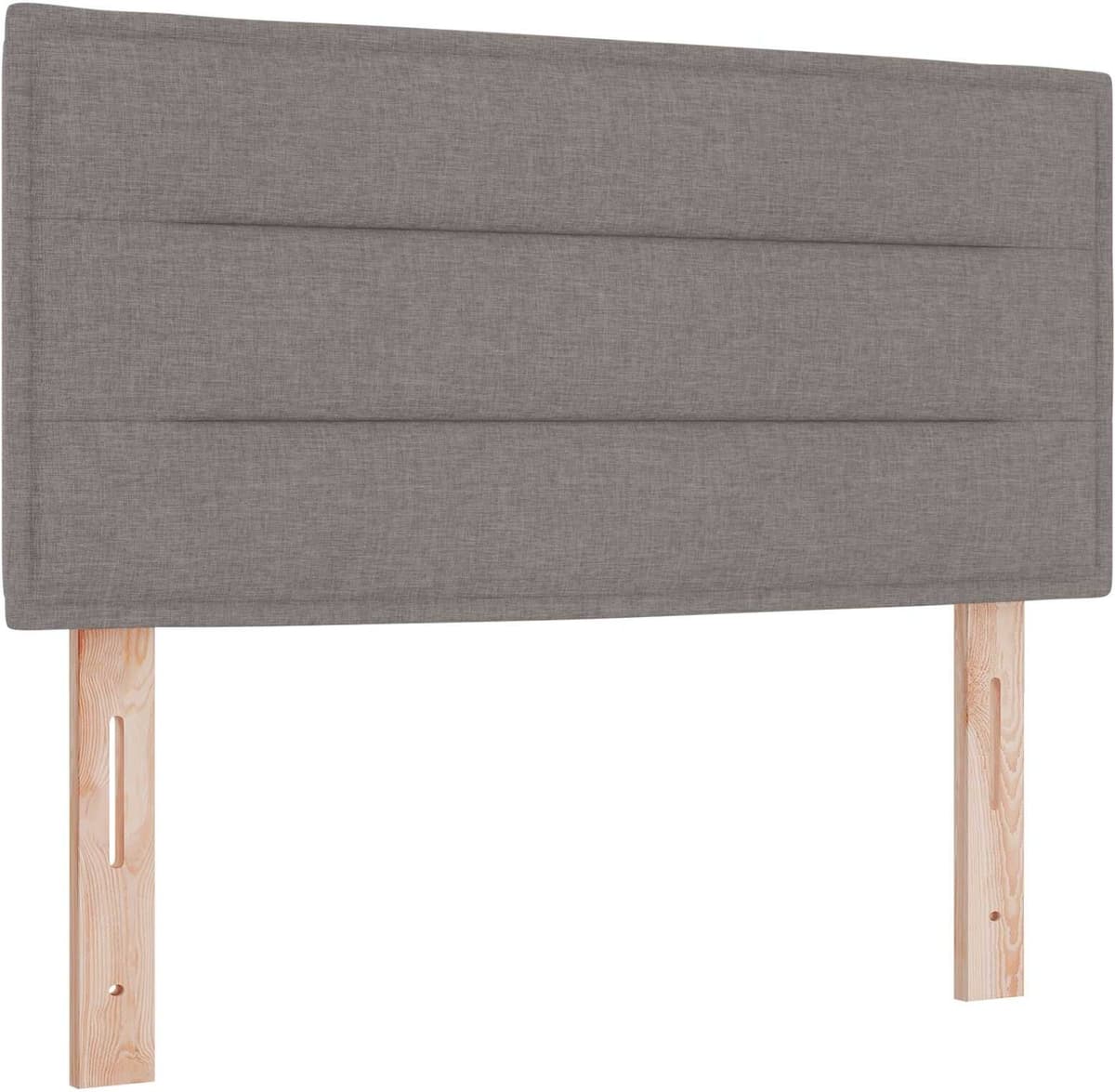 vidaXL Lit boxspring avec matelas Taupe 90 x 200 cm Tissu