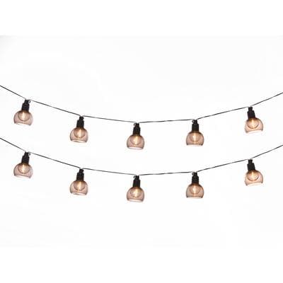 LUXFORM LED-Lichterkette "Luxform Solar Kos", transparent, Flammen 1 Stk., Gesamtlänge 5m, Lichterketten, LED-Lichterkette, Solarenergie, IP44
