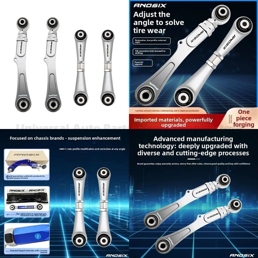 NONE For Tesla Model X Model S Rear Adjustable Control Arm Camber Kit to Fix Tire Wear with Precision Engineering and Durable