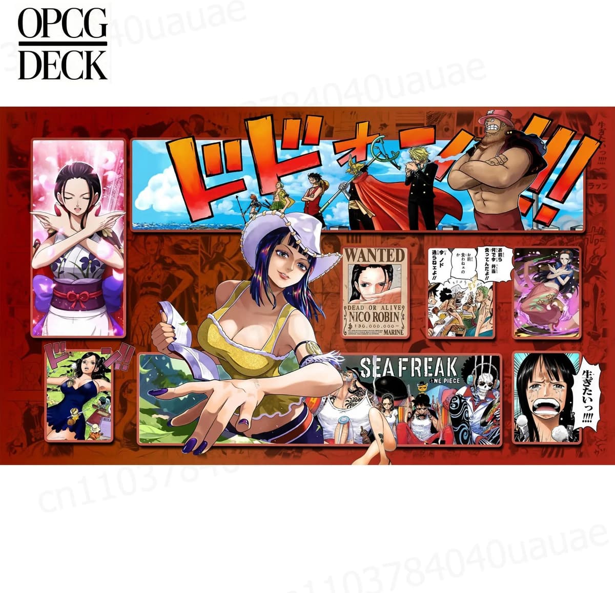 KA BAO One Piece Opcg Playmat Card Gamenico Robin Monkey D. Luffy Roronoa Zoro Sanji Anime Playmat High-Quality Card Game Mat 60*35Cm