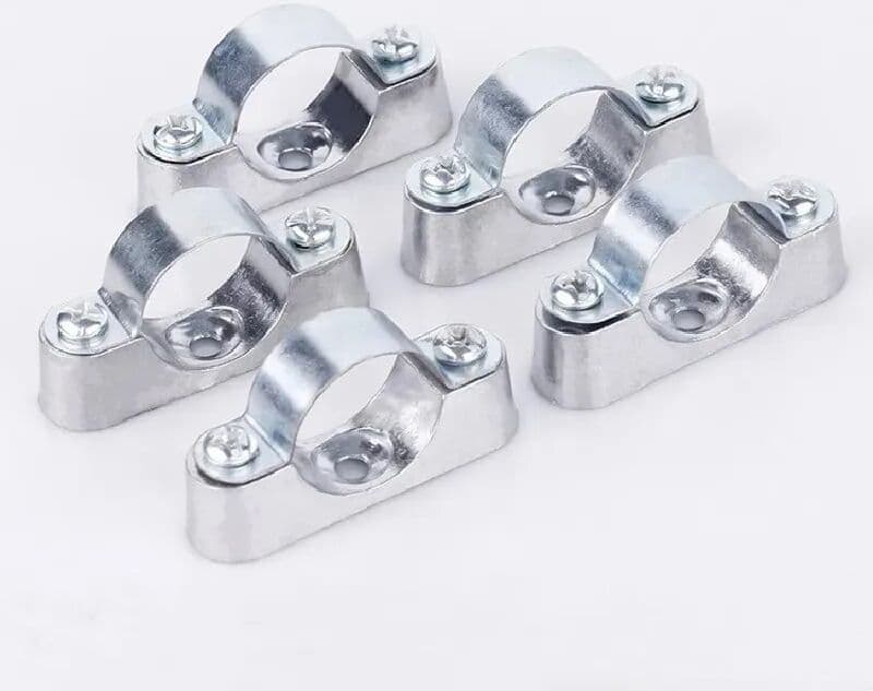 NONE 5/10Pcs 16/20/25/32/40/50Mm Aluminum Alloyl Off-Wall Code Saddle Clip Pipe Clamp Pipe Bracket Fixed Clip