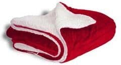 Alpine Fleece 8712 Micro Mink Sherpa Blanket in Red size ONE   Cotton LB8712