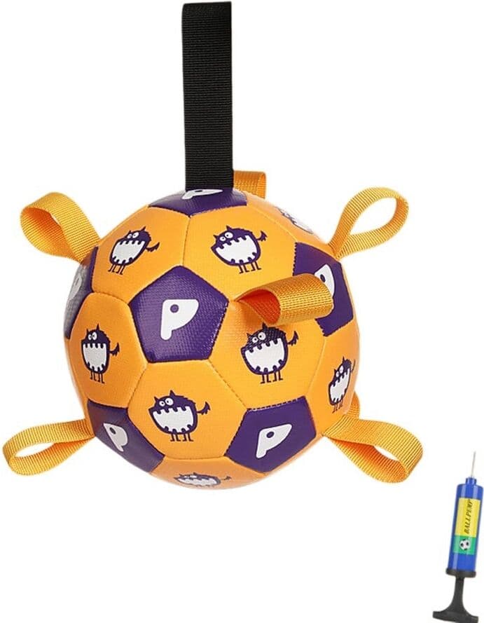 INF Balle jouet interactive pour animal - Petite forme dinosaure, jouet gonflable à fort rebond, 19cm