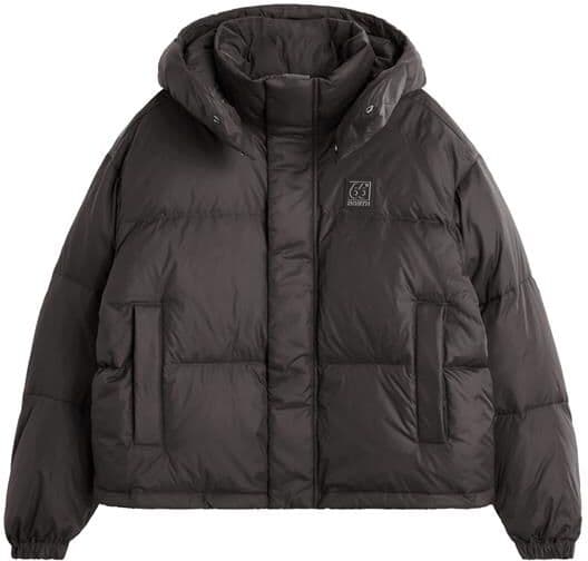 66°North Womens Dyngja Down Cropped Jacket, Licorice L