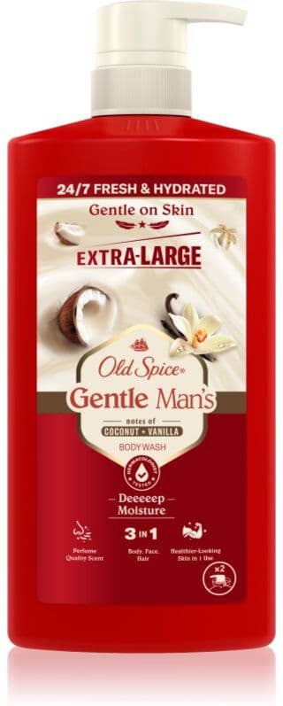 Old Spice Gentle Man's Coconut & Vanilla τζελ για ντους 3 σε 1 800 ml