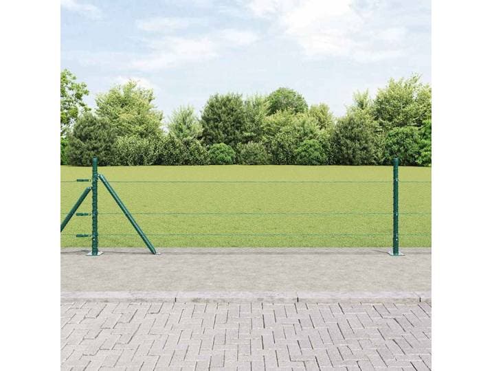 vidaXL Sechseckzaun mit Betonsockel 100 x 0,4 m Grün Netz