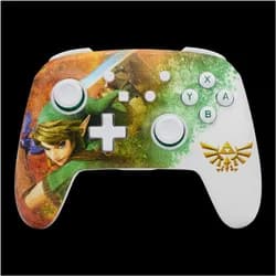 PowerA Enhanced Wireless Switch Controller - Zelda Watercolor (Switch, Switch Lite, Switch OLED), Gaming Controller, Grün