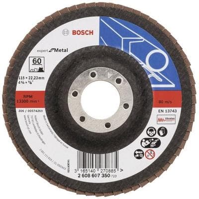 Bosch Accessories 2608607350 X551 Fächerschleifscheibe Durchmesser 115 mm Bohrungs-Ø 22.33 mm Körnung (num) 60 Stahl 1 St.