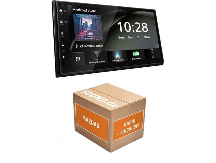 JUST SOUND best choice for caraudio Autoradio Einbauset Kenwood DMX5023DABS Mazda5 CW Autoradio (Freisprecheinrichtung)