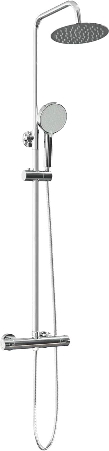 vidaXL Ensemble de Système de Douche Thermostatique Chrome