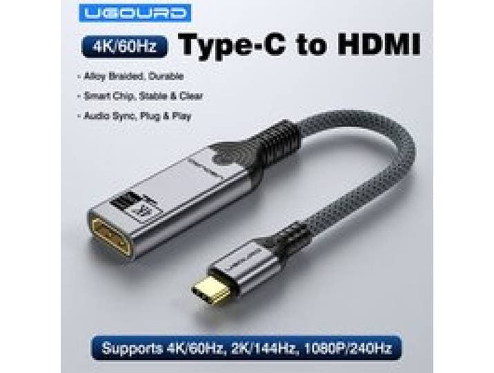 20cm USB-Type C naar HDMI vrouwelijke adapter 4K 60Hz 30Hz telefoon bekabelde mirroring kabel HDMI converter volledig koperen kern vergulde poort