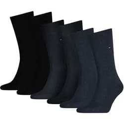 TOMMY HILFIGER Herren Socken, 6er Pack - Classic, Strümpfe, einfarbig Schwarz/Dunkelblau/Blau / 39-42