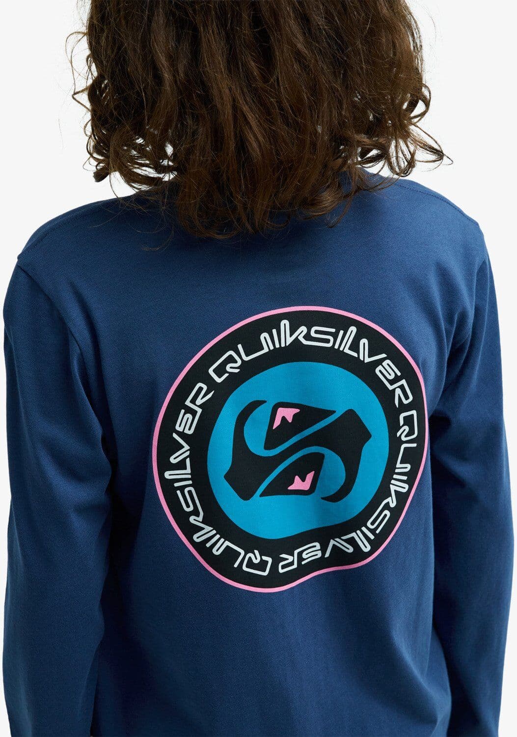 Langarmshirt QUIKSILVER "EV DUALITY LS Y", Jungen, Gr. 12, blau (schwarz denim), Obermaterial: 100% Baumwolle, Shirts Langarmshirt, für Kinder, sportlicher Stil, aus Baumwolle, Topseller