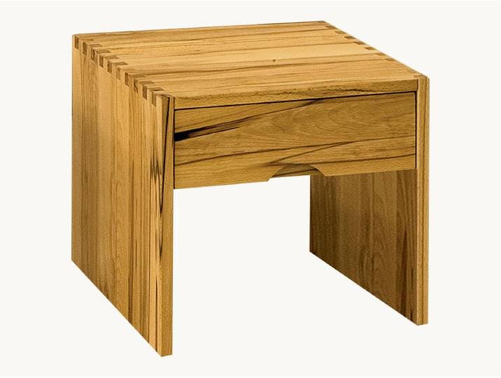 Nachttisch Romana - Variante 03 - H49xB42xT42 cm - geölt - Schwarznuss