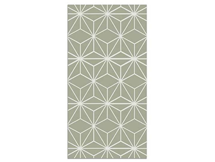 Panorama Tapis Vinyle du Sol Allée - Différentes Tailles - (Lignes d'Étoiles Vertes 80x300 cm)