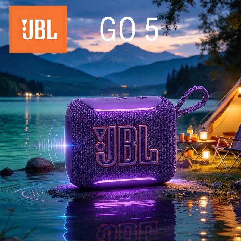 JBL GO5 Gold Brick Fifth Generation Outdoor Bluetooth Speaker for Morning Running Fitness Portable IP68 Waterproof Mini Subwoofe