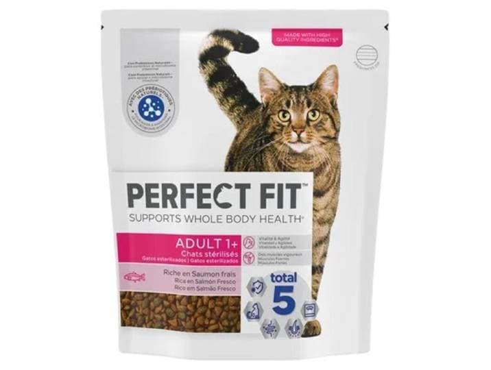 Perfect Fit Nourriture sèche stérilisée pour chat 1+, Saumon, 1 sac, 1,4 kg