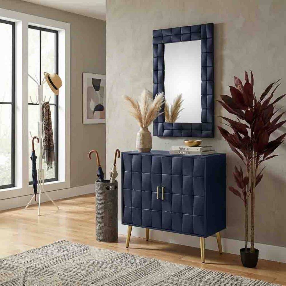 Wanderlust deco Recibidor de madera negro 76x38x83h cm