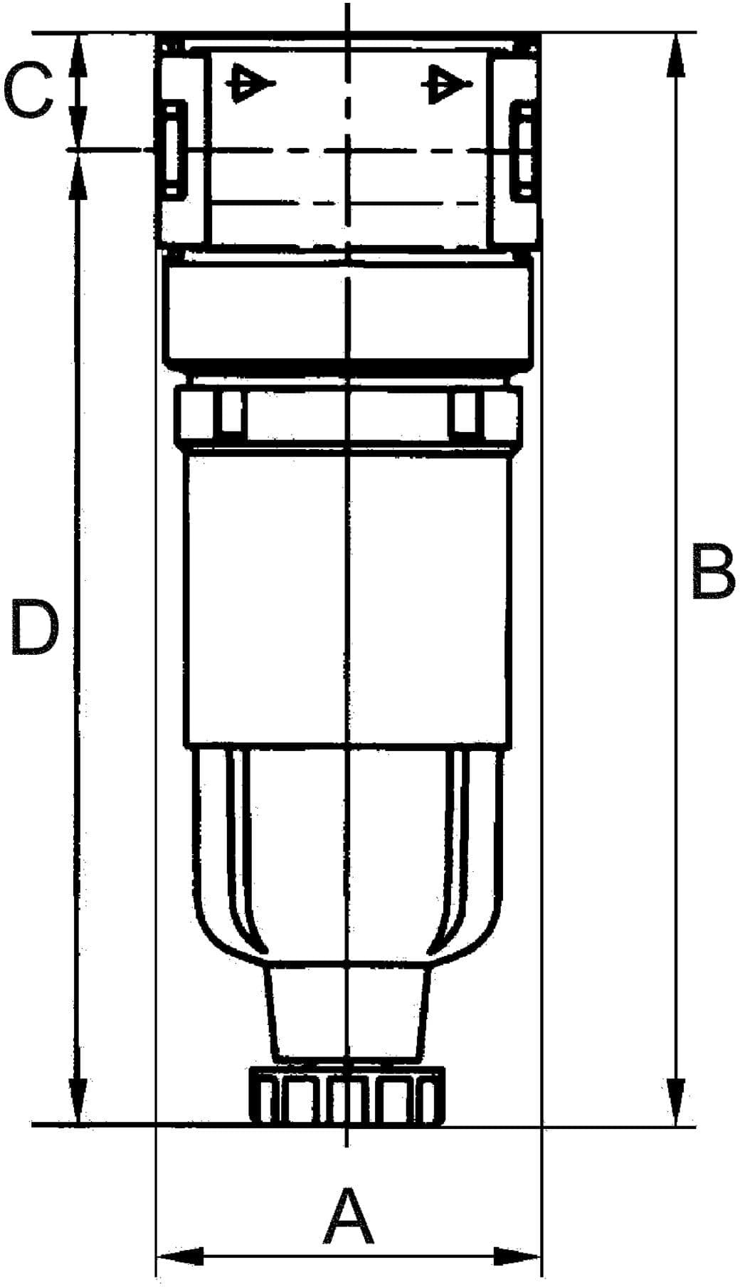 Riegler Mikrofilter »multifix-mini« mit PC-Behälter, 0,01 µm, BG 0, G 1/8 (FM 05 K-HA)