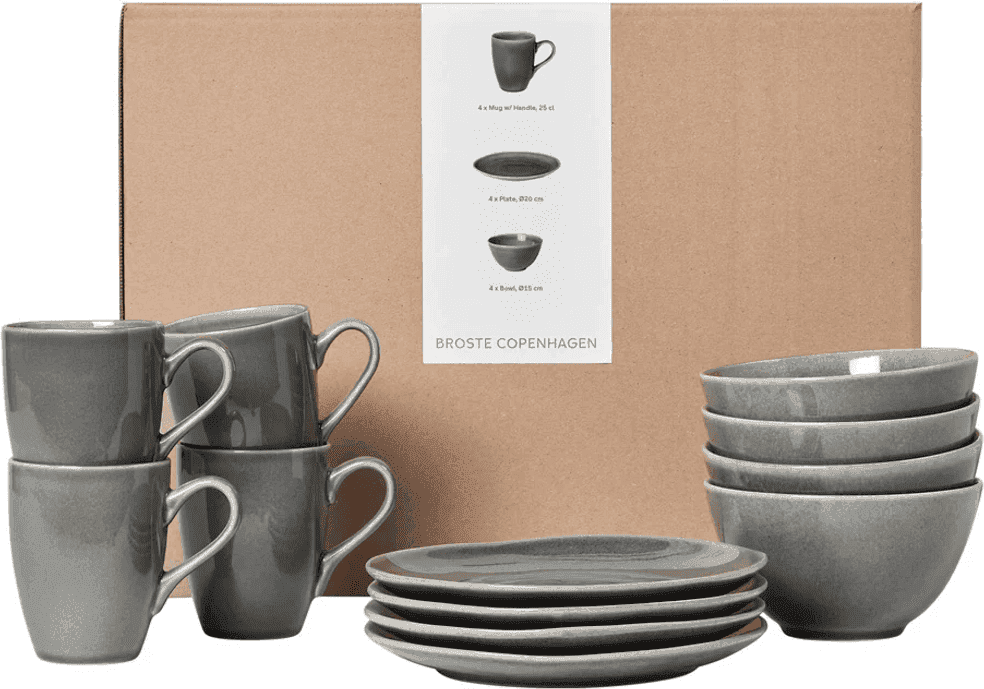 Broste Copenhagen Nordic Rain Frokost Sett 12 Deler