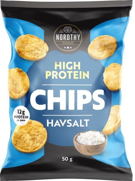 Nordthy High Protein Chips Havsalt, 50 G