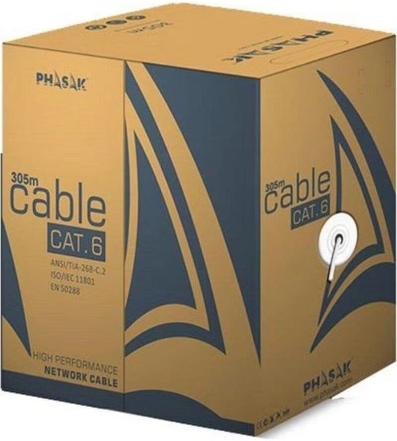 Bobina De Cable Red Rj45 Phasak Ftp Cat 6 305m Phr 6312 Talla Única Unisex