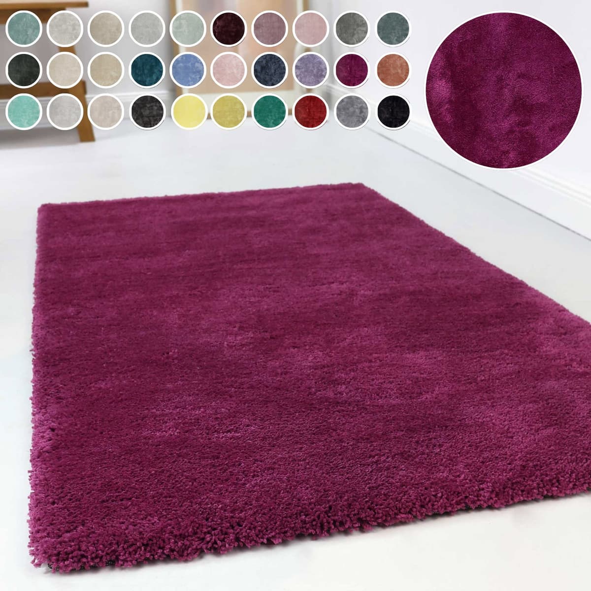 Hochflor-Teppich ESPRIT "Relaxx ESP-4150" Gr. 6, lila (pink, violett), B:200cm H:25mm L:290cm, Kunstfaser, Teppiche, Hochflor-Teppich, Wohnzimmer, sehr grosse Farbauswahl, weicher dichter Hochflor pink, violett B : 200cm 1 Stk., 25mm, L: 290cm