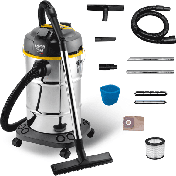 Lavor WTP 30 XE - Aspirapolvere aspiraliquidi - Fusto Inox 30 lt - 1600 W