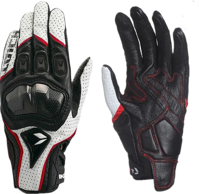 NONE Motorcycle Gloves Genuine Leather Men's Motocross Racing Gloves RST390 391 Gloves Spring Autumn Touch Screen Guantes Moto