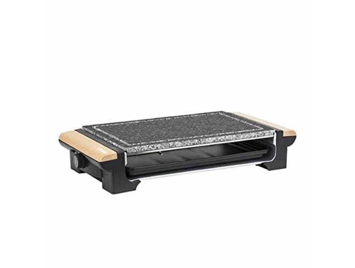 H.Koenig 2 in 1 Elektrogrill und Kochstein für 8 Personen RP320 Multifunktion, Großer Granitstein, Elektrisches Grillen von Fleisch und Gemüse Tischgrill, Herausnehmbare Schale, Einfache Reinigung