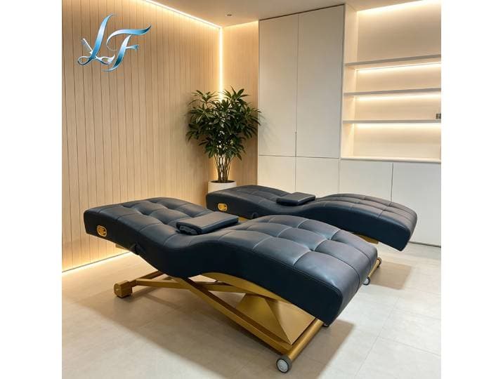 Lit de beauté électrique ergonomique à 1 moteur pour professionnels, idéal pour les salons de beauté et de pose de cils.