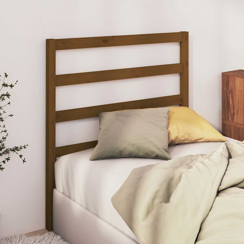 vidaXL Tête de lit Marron miel 106x4x100 cm Bois massif de pin