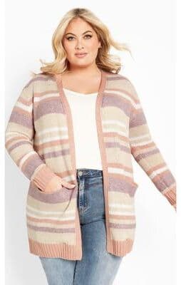Plus Size Women's Simone Cardigan by Avenue in Pink (Size 22/24)