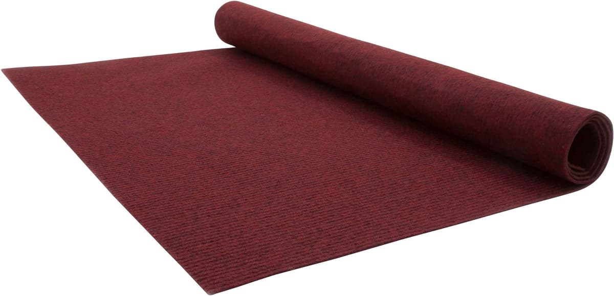 Nadelvliesteppich "MALTA", rot, B:200cm H:2,5mm L:4.800cm, Polypropylen, PRIMAFLOR-IDEEN IN TEXTIL, Teppiche, Nadelvliesteppich, Uni-Farben, strapazierfähig & pflegeleicht, Kurzflor, Nadelvlies