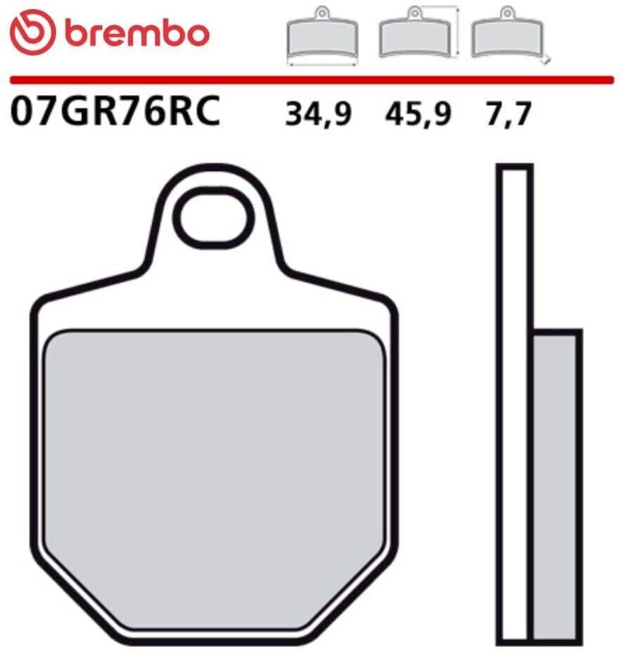 Pastiglie Freno Moto Carbon Ceramic Racing Anteriori Brembo taglia uni