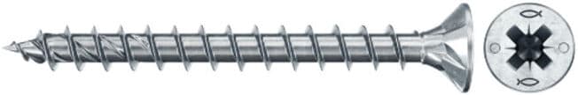 fischer Vis PowerFast II FPF II CZF 4,0x35 BC 300 Tête fraisée, empreinte PZ, zingué blanc, filetage total (670198)