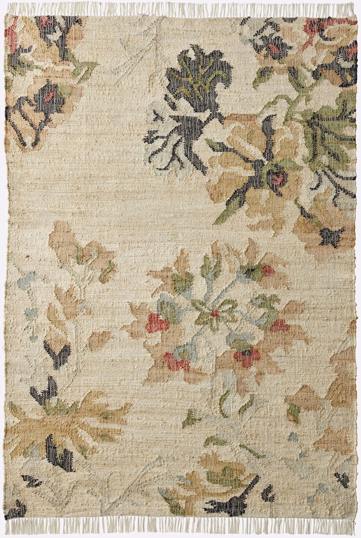Teppich HEINE HOME Gr. 1, bunt (natur, bunt), B:60cm H:5mm L:90cm, Baumwolle, Jute, Polyester, Viskose, Teppiche, Teppich natur, bunt B : 60cm 1 Stk., 5mm, L: 90cm