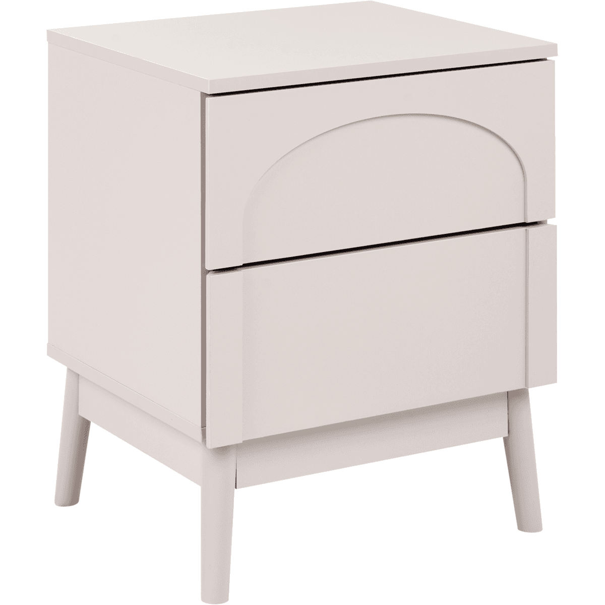 Beliani BOULIA Beige Nachttisch mit 2 Schubladen