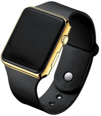Fusion Finds Minimalist LED Digital Watch With Silicone Strap Casual Sports Watch For Men & Women gold